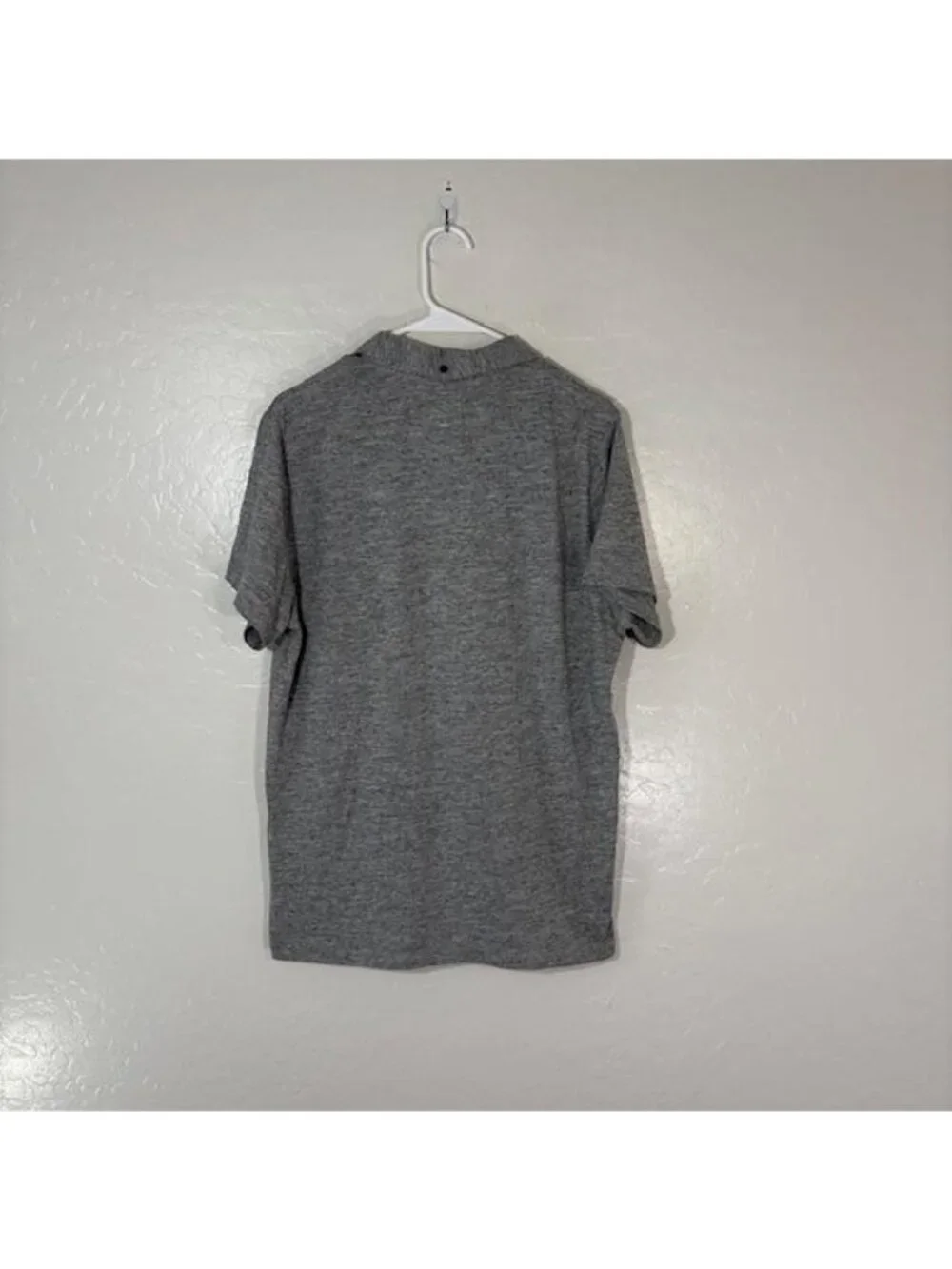 Rag & Bone Polo Shirt Mens Large Gray Short Sleeve Peru Knit Casual Classic